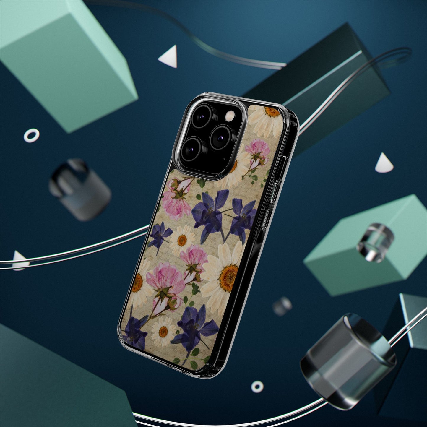 Little Women Inspired Floral Clear Phone Case, Vintage Flower Phone Cover, Cute Clear Case, Mom Gift, Nature Lover Accessory, Phone Protection