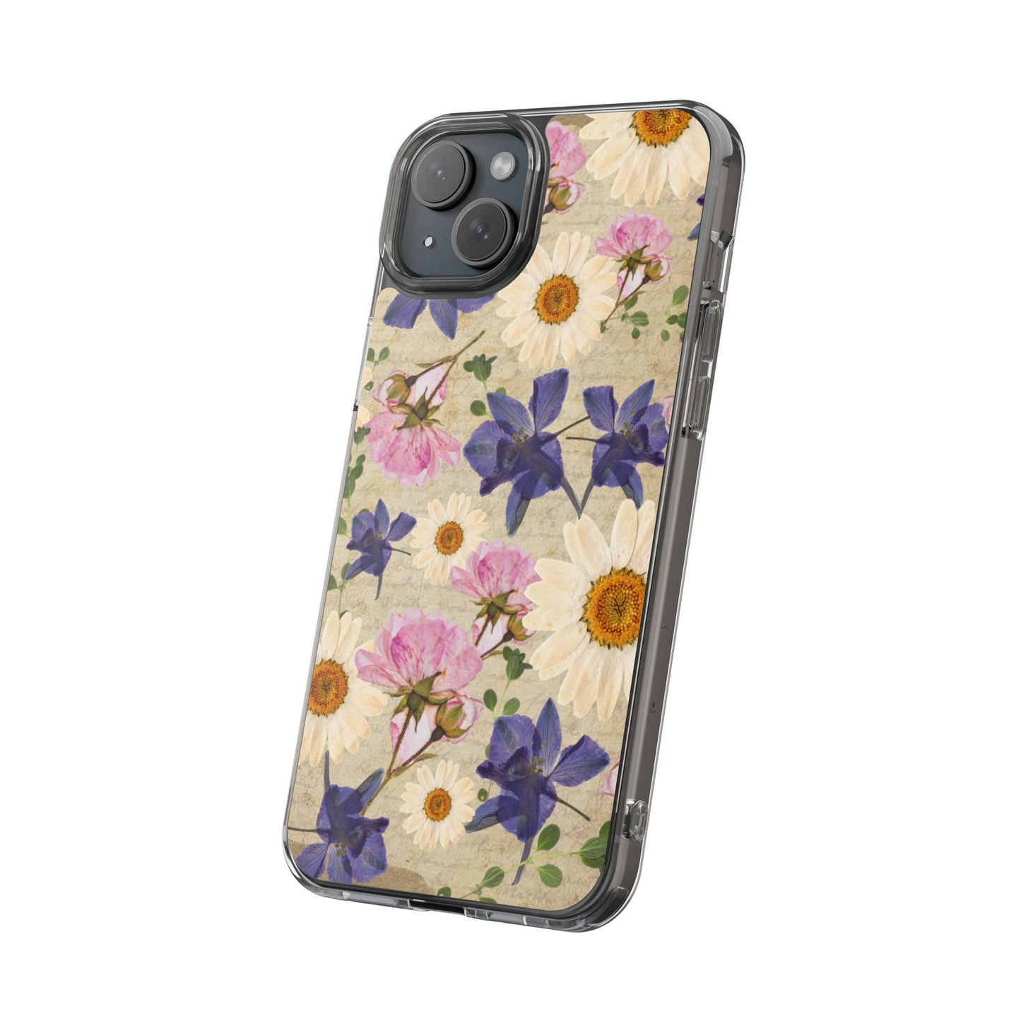 Little Women Inspired Floral Clear Phone Case, Vintage Flower Phone Cover, Cute Clear Case, Mom Gift, Nature Lover Accessory, Phone Protection