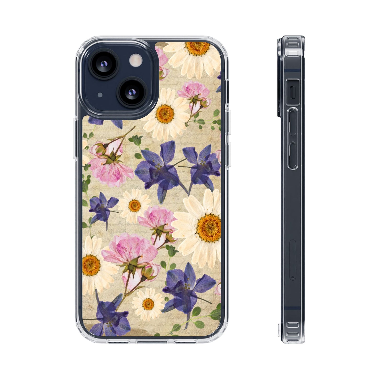 Little Women Inspired Floral Clear Phone Case, Vintage Flower Phone Cover, Cute Clear Case, Mom Gift, Nature Lover Accessory, Phone Protection