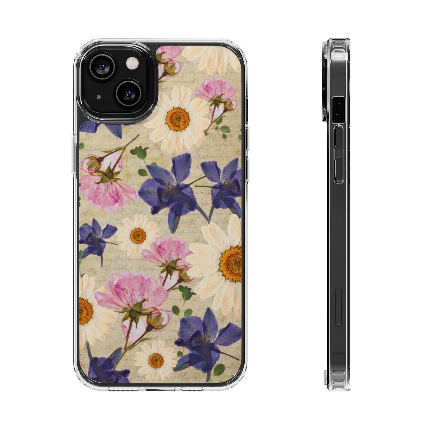 Little Women Inspired Floral Clear Phone Case, Vintage Flower Phone Cover, Cute Clear Case, Mom Gift, Nature Lover Accessory, Phone Protection