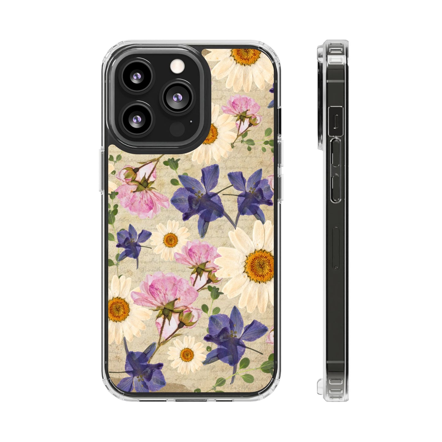 Little Women Inspired Floral Clear Phone Case, Vintage Flower Phone Cover, Cute Clear Case, Mom Gift, Nature Lover Accessory, Phone Protection