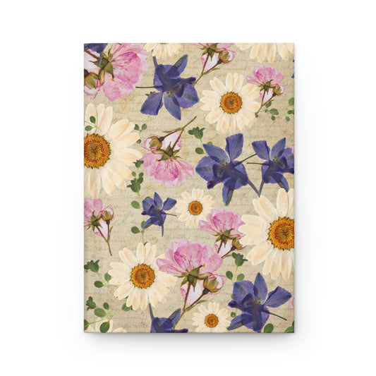 Little Women Inspired Floral Hardcover Journal, Blooming Garden Notebook, Personalized Writing Journal, Nature-Inspired Diary, Gift for Writers