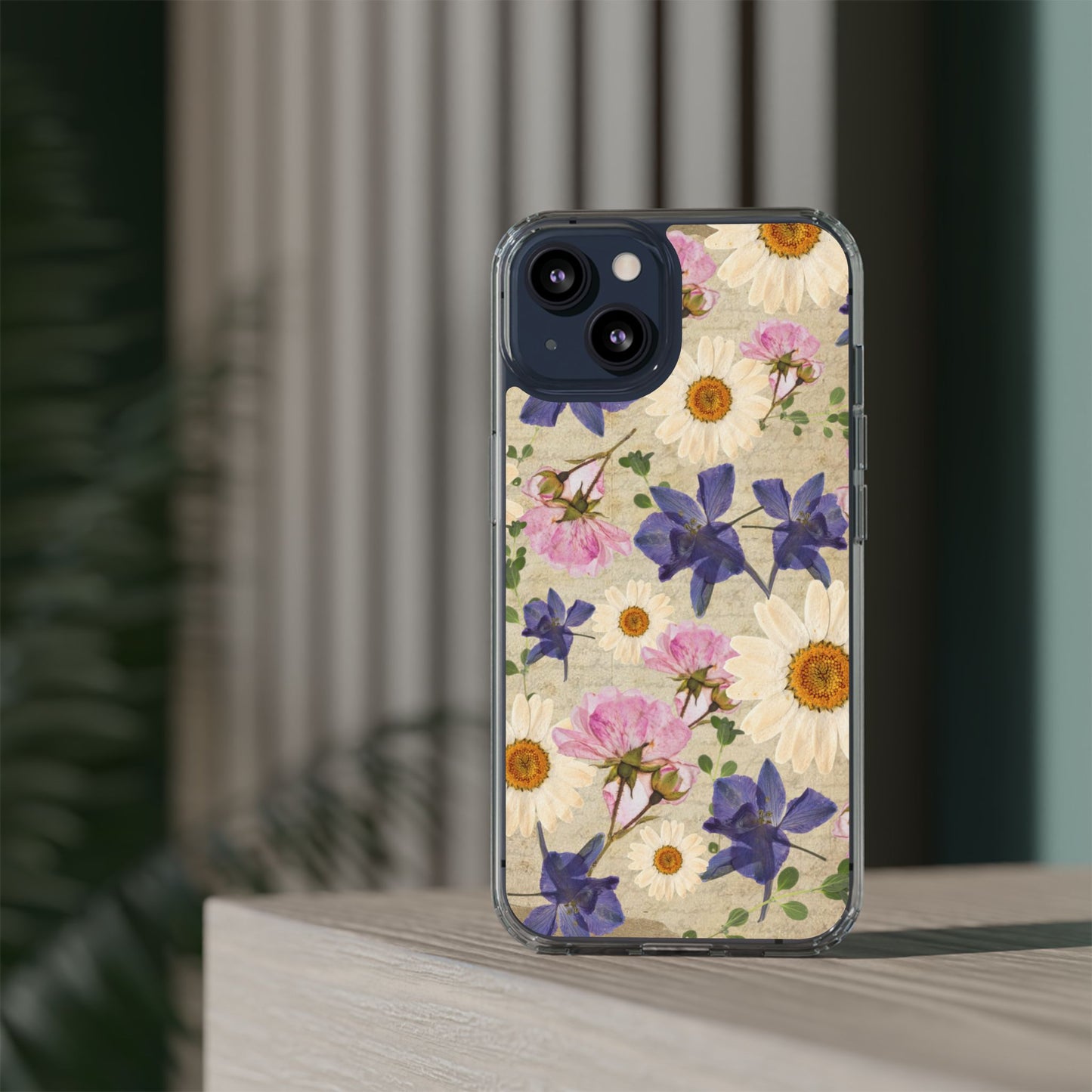 Little Women Inspired Floral Clear Phone Case, Vintage Flower Phone Cover, Cute Clear Case, Mom Gift, Nature Lover Accessory, Phone Protection