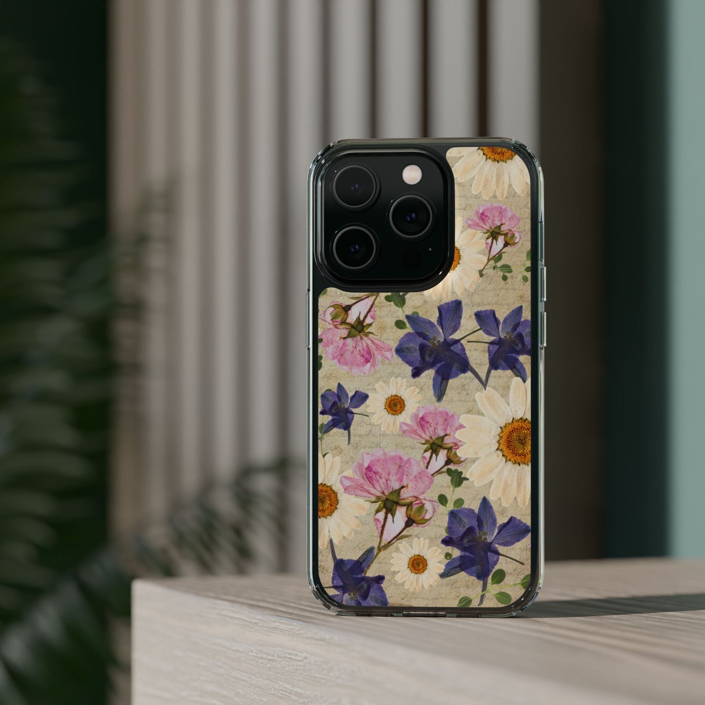 Little Women Inspired Floral Clear Phone Case, Vintage Flower Phone Cover, Cute Clear Case, Mom Gift, Nature Lover Accessory, Phone Protection