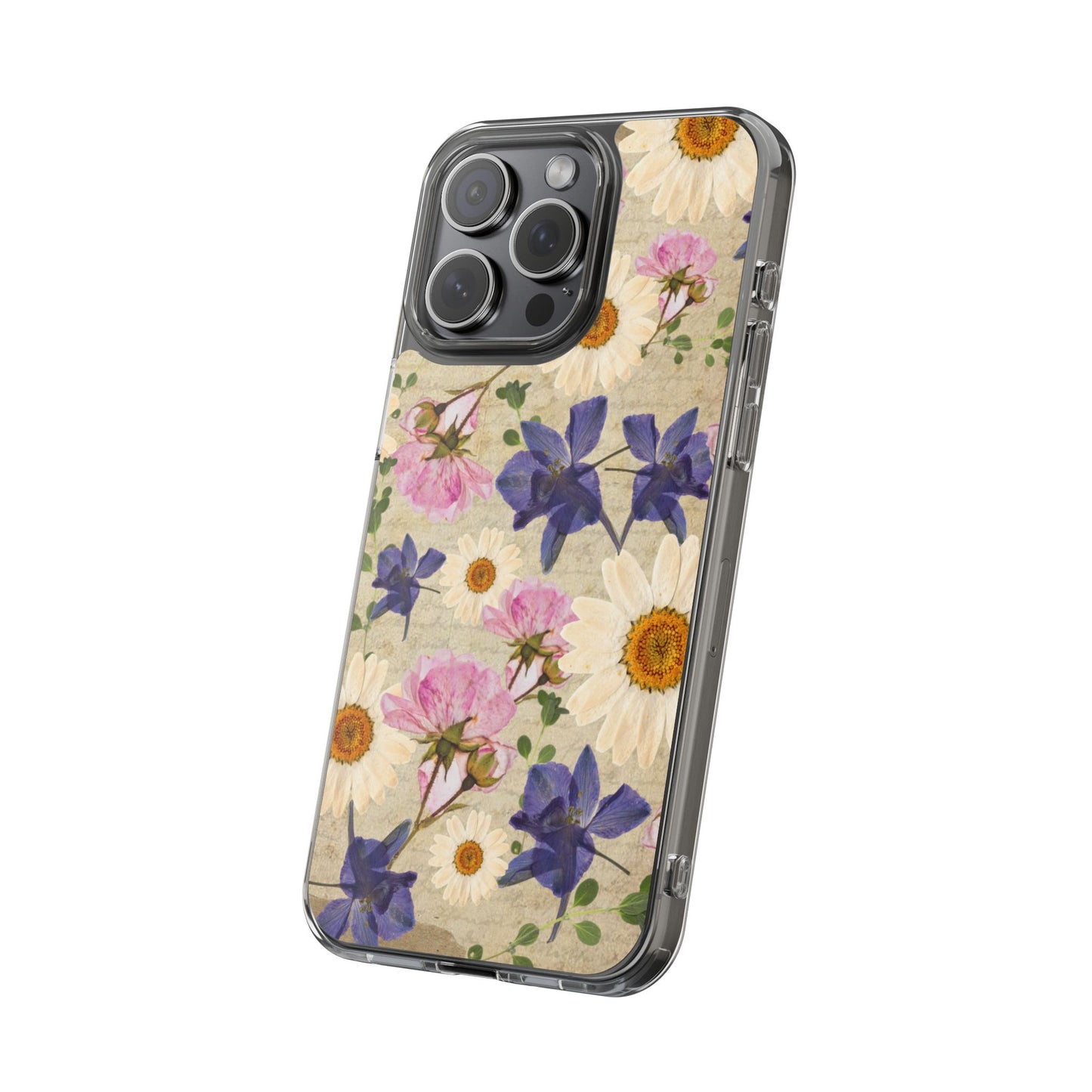 Little Women Inspired Floral Clear Phone Case, Vintage Flower Phone Cover, Cute Clear Case, Mom Gift, Nature Lover Accessory, Phone Protection