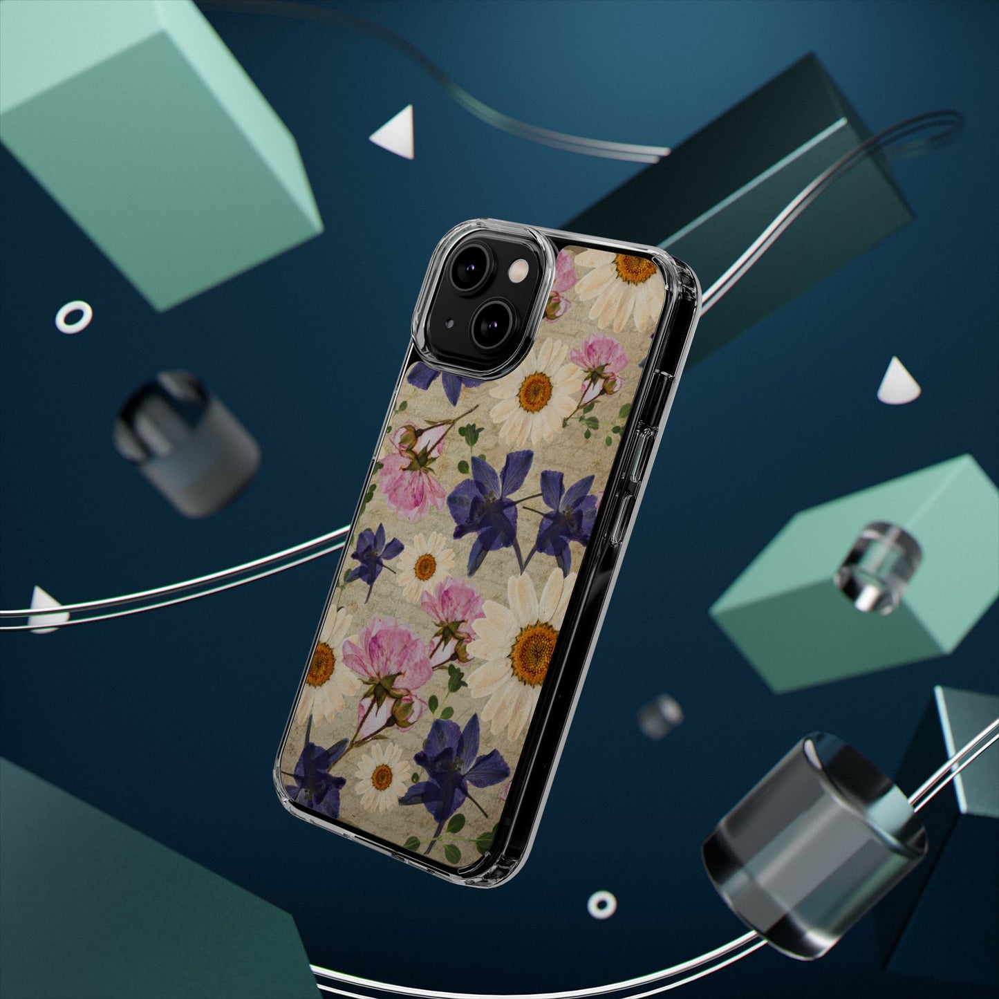 Little Women Inspired Floral Clear Phone Case, Vintage Flower Phone Cover, Cute Clear Case, Mom Gift, Nature Lover Accessory, Phone Protection