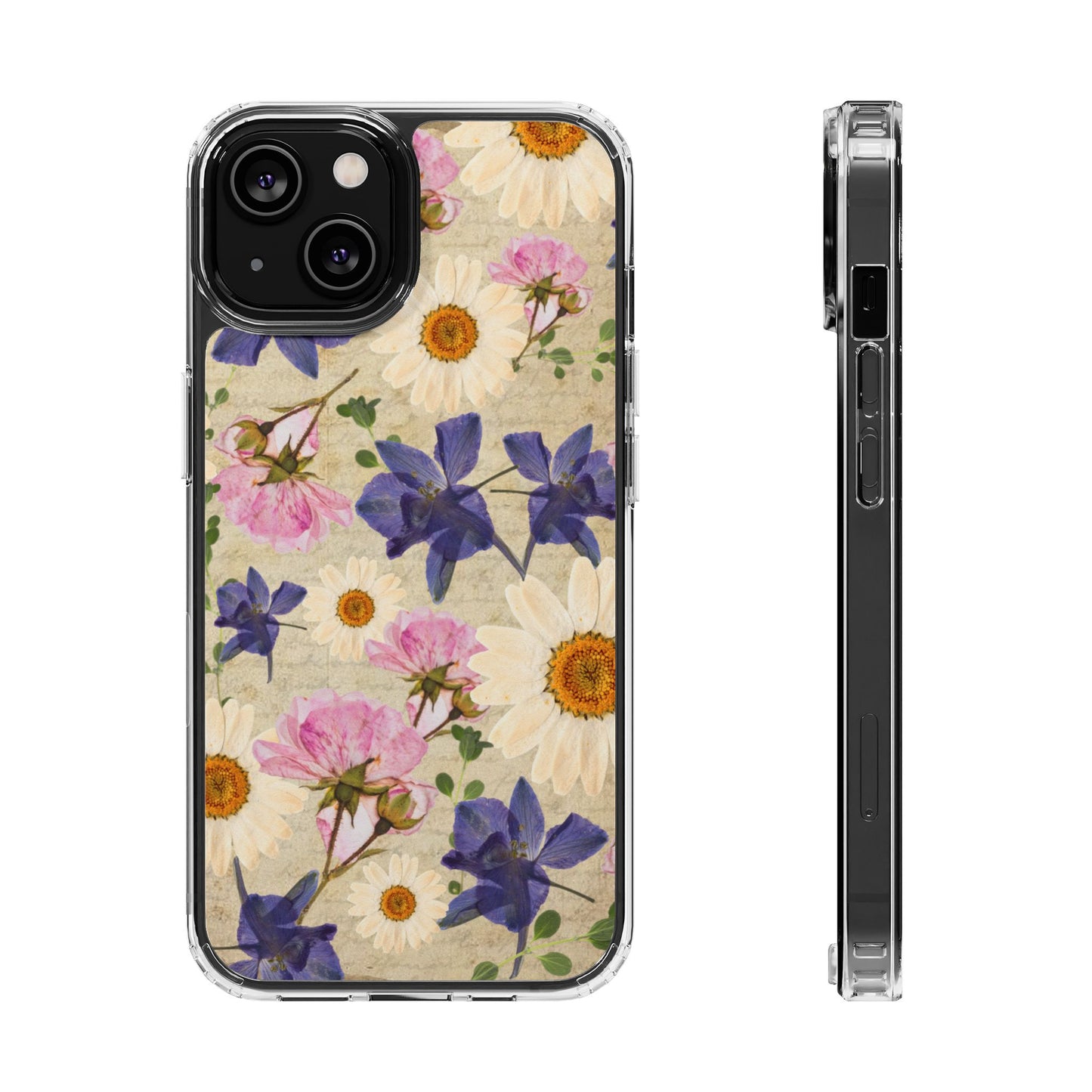 Little Women Inspired Floral Clear Phone Case, Vintage Flower Phone Cover, Cute Clear Case, Mom Gift, Nature Lover Accessory, Phone Protection