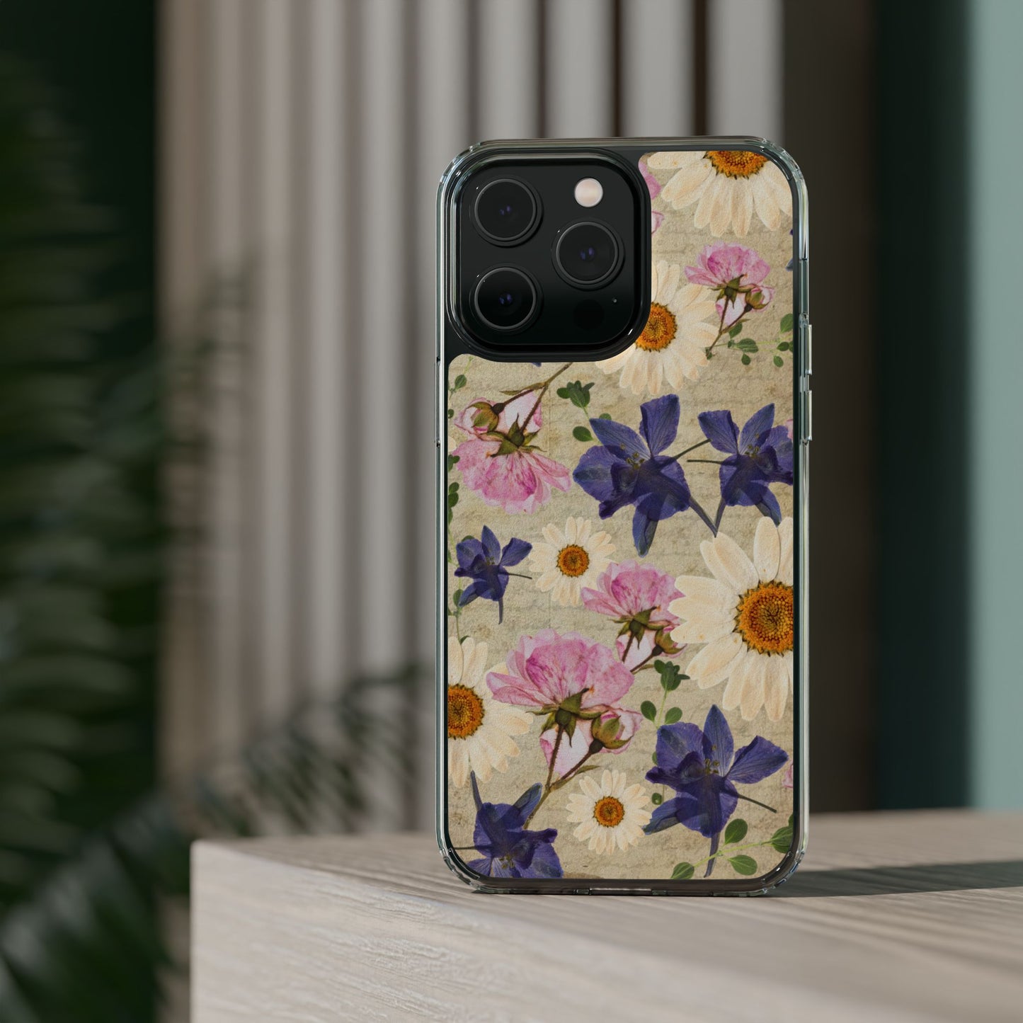 Little Women Inspired Floral Clear Phone Case, Vintage Flower Phone Cover, Cute Clear Case, Mom Gift, Nature Lover Accessory, Phone Protection