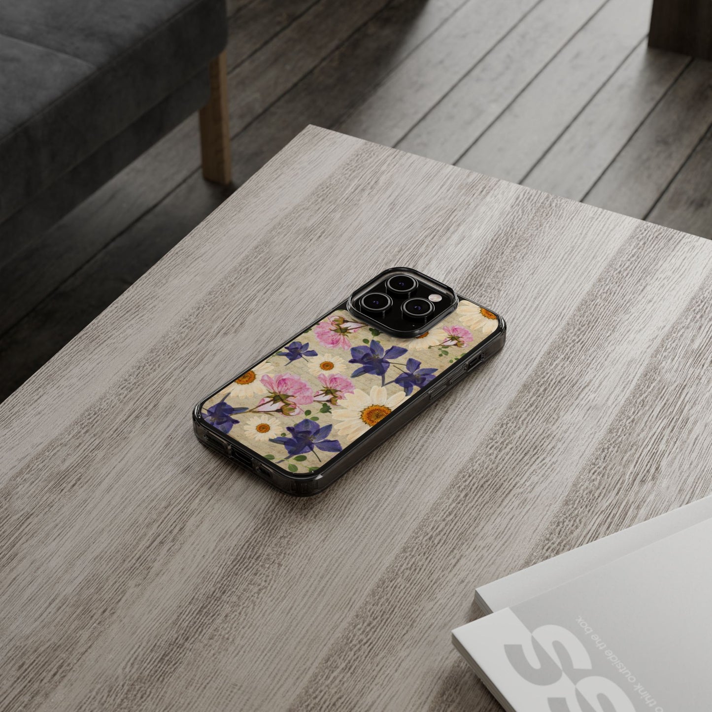 Little Women Inspired Floral Clear Phone Case, Vintage Flower Phone Cover, Cute Clear Case, Mom Gift, Nature Lover Accessory, Phone Protection