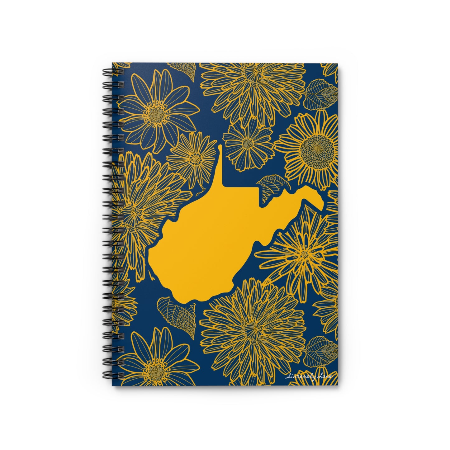 West Virginia Florals Spiral Notebook