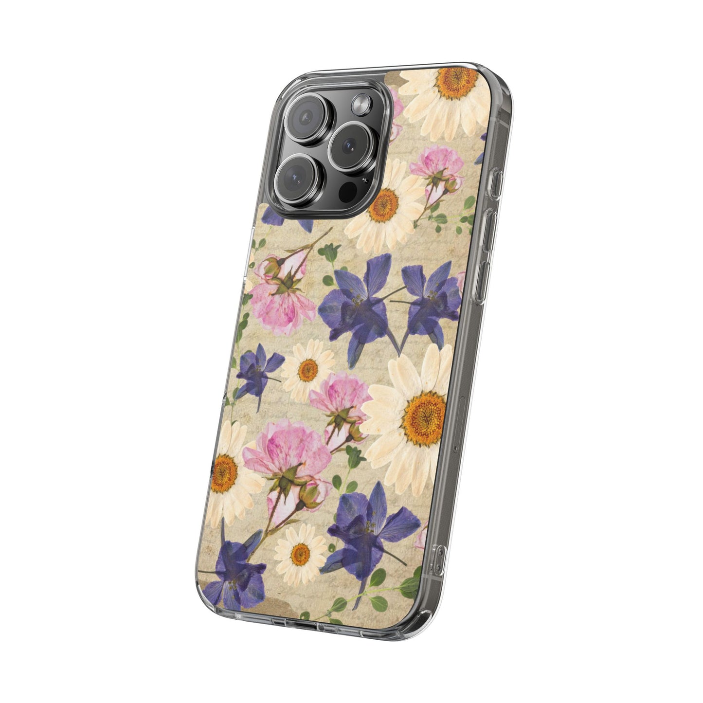 Little Women Inspired Floral Clear Phone Case, Vintage Flower Phone Cover, Cute Clear Case, Mom Gift, Nature Lover Accessory, Phone Protection