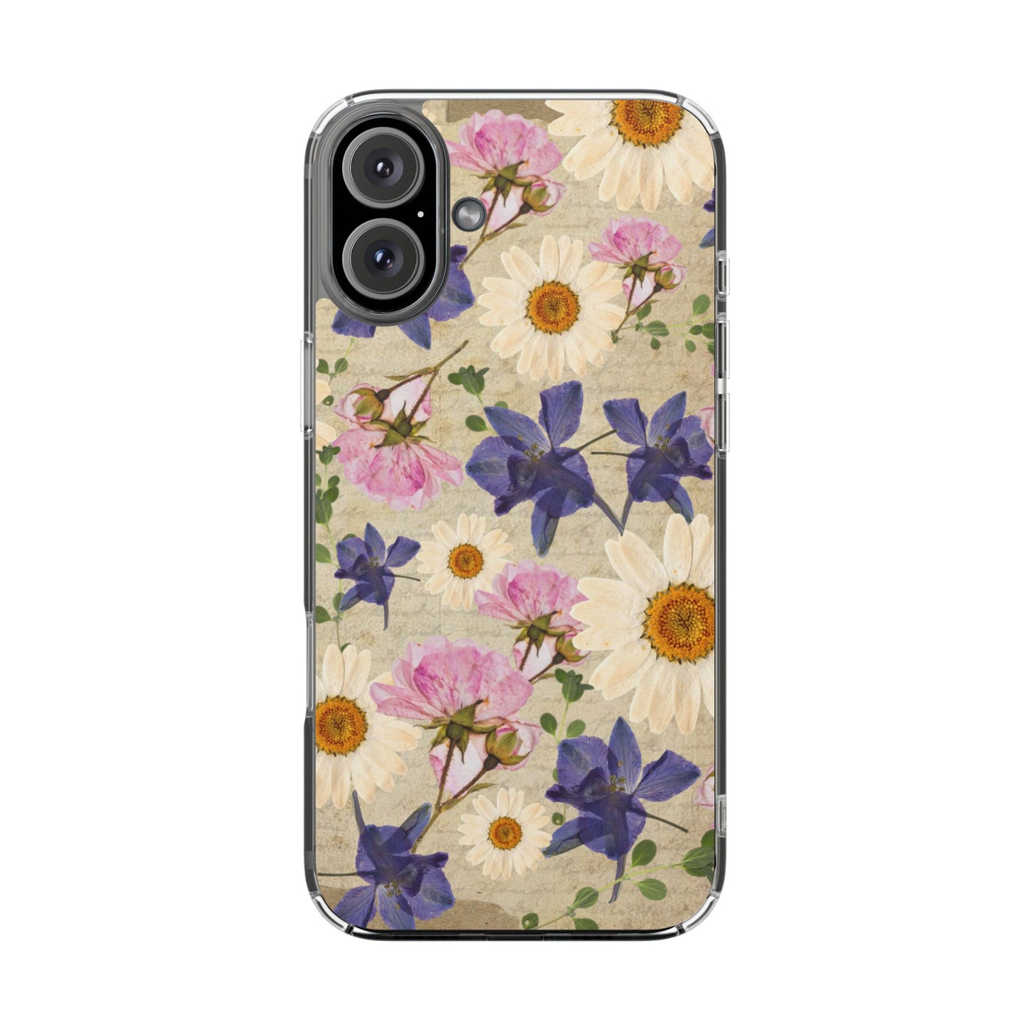 Little Women Inspired Floral Clear Phone Case, Vintage Flower Phone Cover, Cute Clear Case, Mom Gift, Nature Lover Accessory, Phone Protection