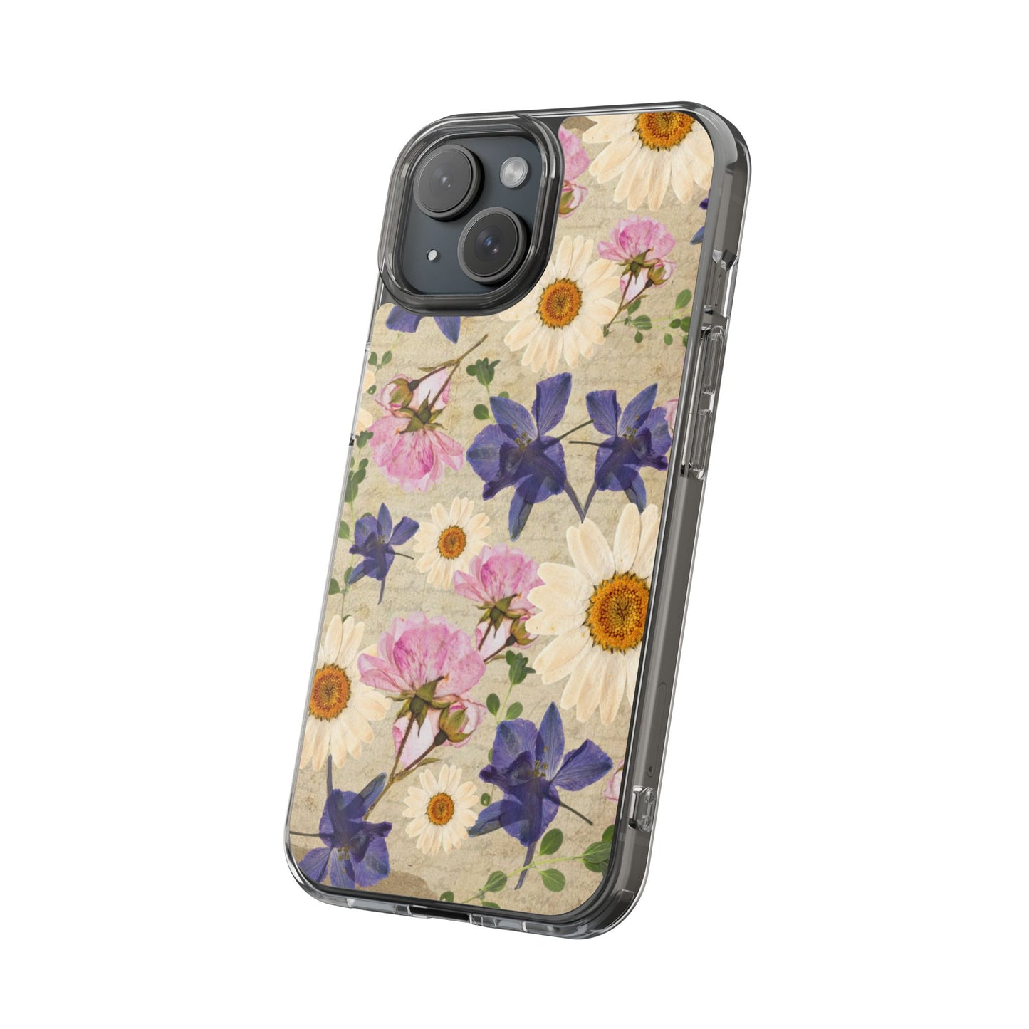 Little Women Inspired Floral Clear Phone Case, Vintage Flower Phone Cover, Cute Clear Case, Mom Gift, Nature Lover Accessory, Phone Protection