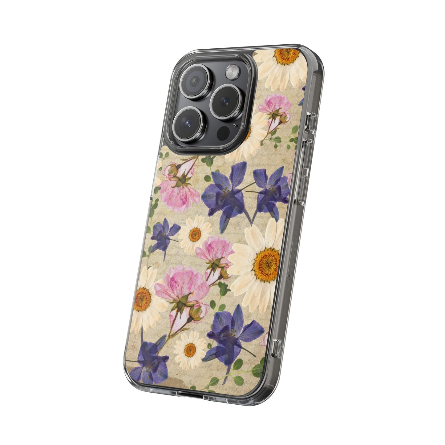 Little Women Inspired Floral Clear Phone Case, Vintage Flower Phone Cover, Cute Clear Case, Mom Gift, Nature Lover Accessory, Phone Protection