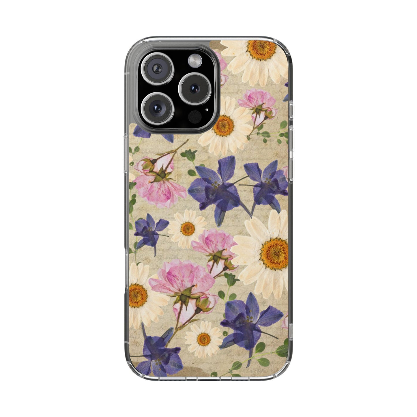 Little Women Inspired Floral Clear Phone Case, Vintage Flower Phone Cover, Cute Clear Case, Mom Gift, Nature Lover Accessory, Phone Protection