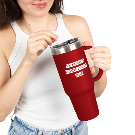 Personalized Insulated Travel Mug for Theatre Lovers | 40oz | Custom Name, Summer Essential, Gifts for Her, Road Trip