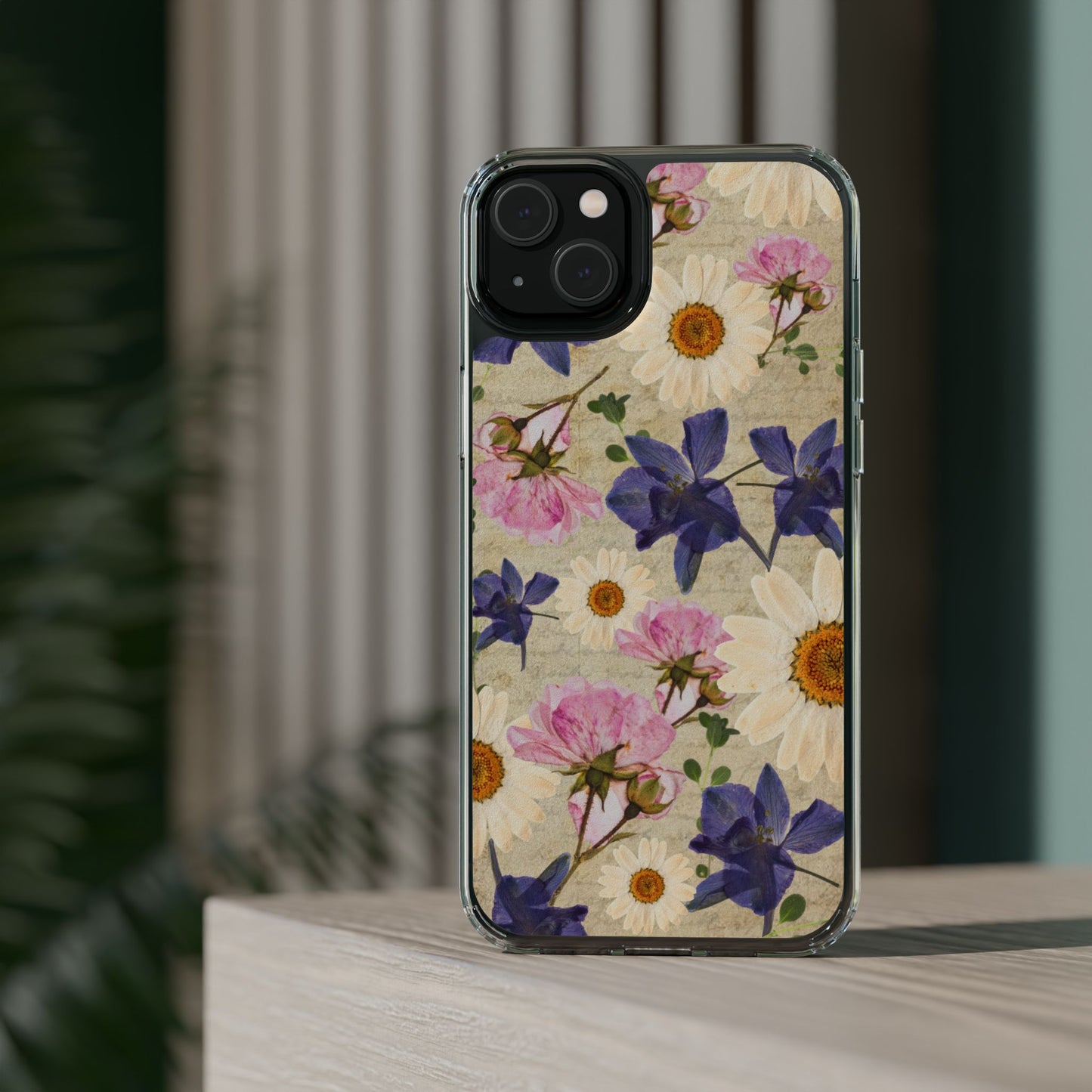 Little Women Inspired Floral Clear Phone Case, Vintage Flower Phone Cover, Cute Clear Case, Mom Gift, Nature Lover Accessory, Phone Protection