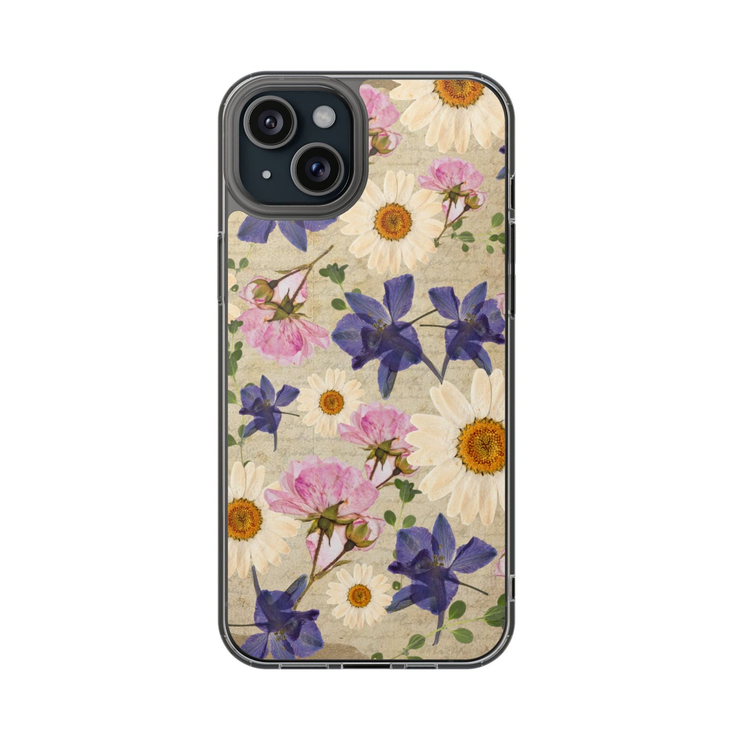Little Women Inspired Floral Clear Phone Case, Vintage Flower Phone Cover, Cute Clear Case, Mom Gift, Nature Lover Accessory, Phone Protection