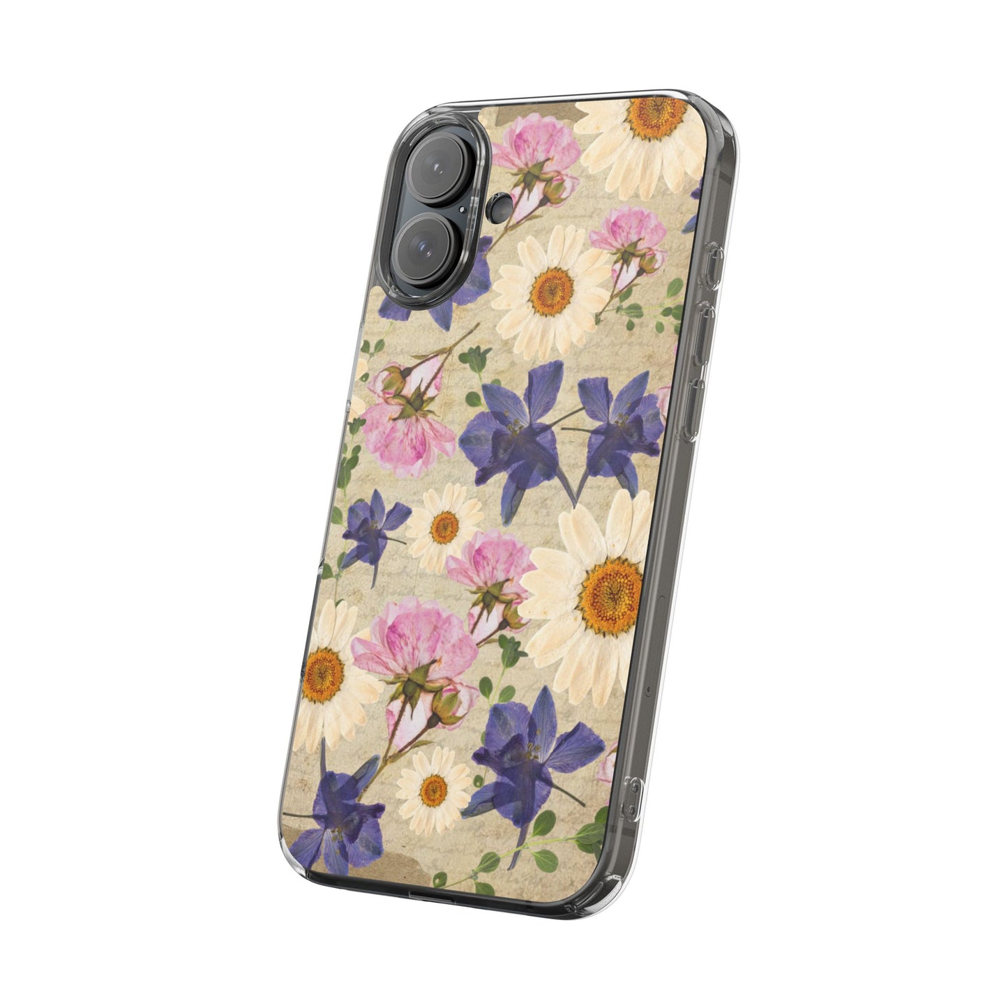 Little Women Inspired Floral Clear Phone Case, Vintage Flower Phone Cover, Cute Clear Case, Mom Gift, Nature Lover Accessory, Phone Protection