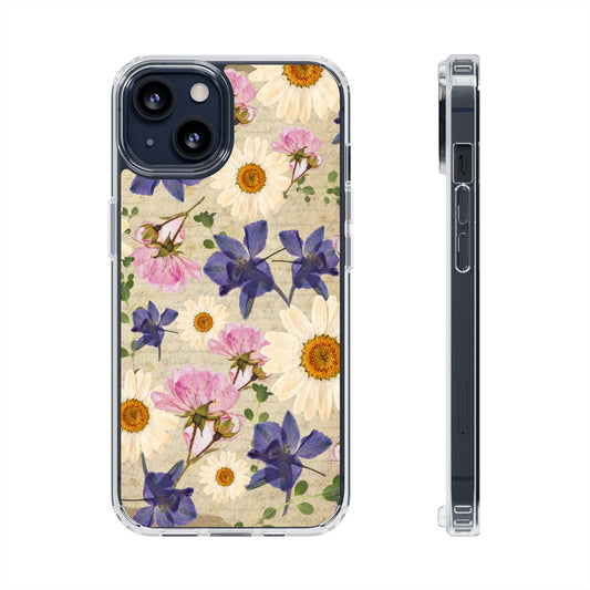 Little Women Inspired Floral Clear Phone Case, Vintage Flower Phone Cover, Cute Clear Case, Mom Gift, Nature Lover Accessory, Phone Protection