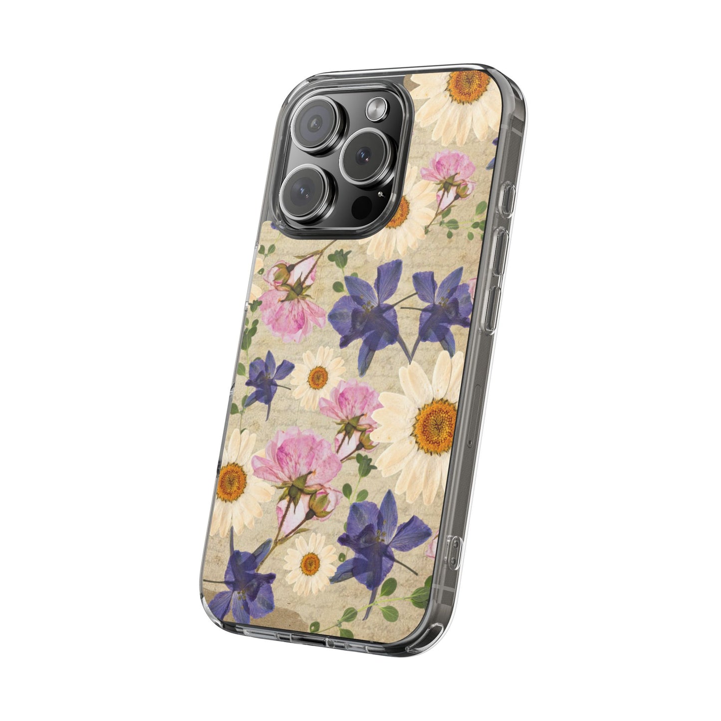 Little Women Inspired Floral Clear Phone Case, Vintage Flower Phone Cover, Cute Clear Case, Mom Gift, Nature Lover Accessory, Phone Protection