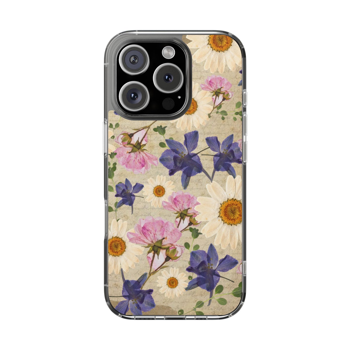 Little Women Inspired Floral Clear Phone Case, Vintage Flower Phone Cover, Cute Clear Case, Mom Gift, Nature Lover Accessory, Phone Protection
