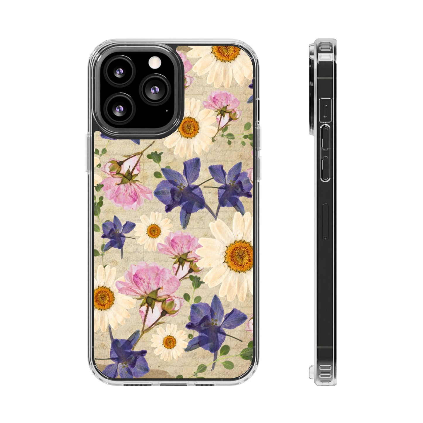 Little Women Inspired Floral Clear Phone Case, Vintage Flower Phone Cover, Cute Clear Case, Mom Gift, Nature Lover Accessory, Phone Protection