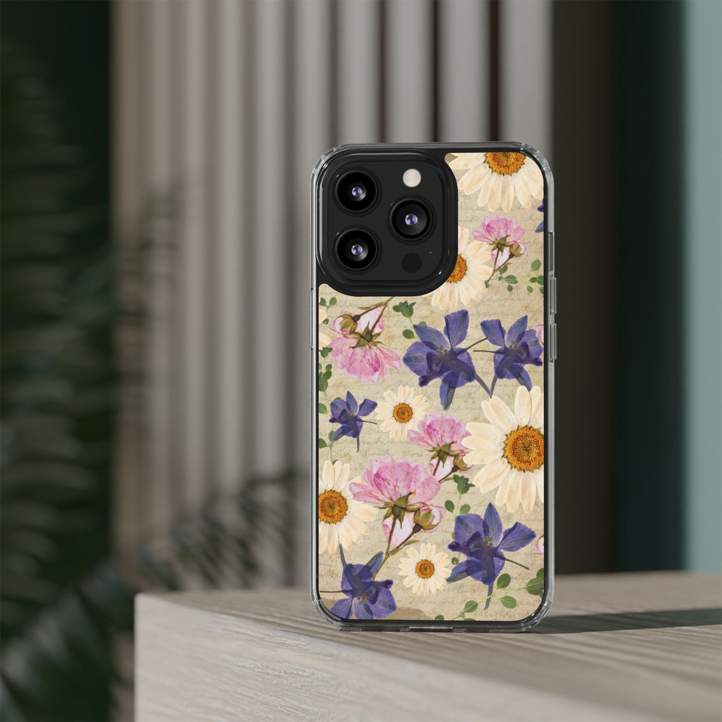 Little Women Inspired Floral Clear Phone Case, Vintage Flower Phone Cover, Cute Clear Case, Mom Gift, Nature Lover Accessory, Phone Protection