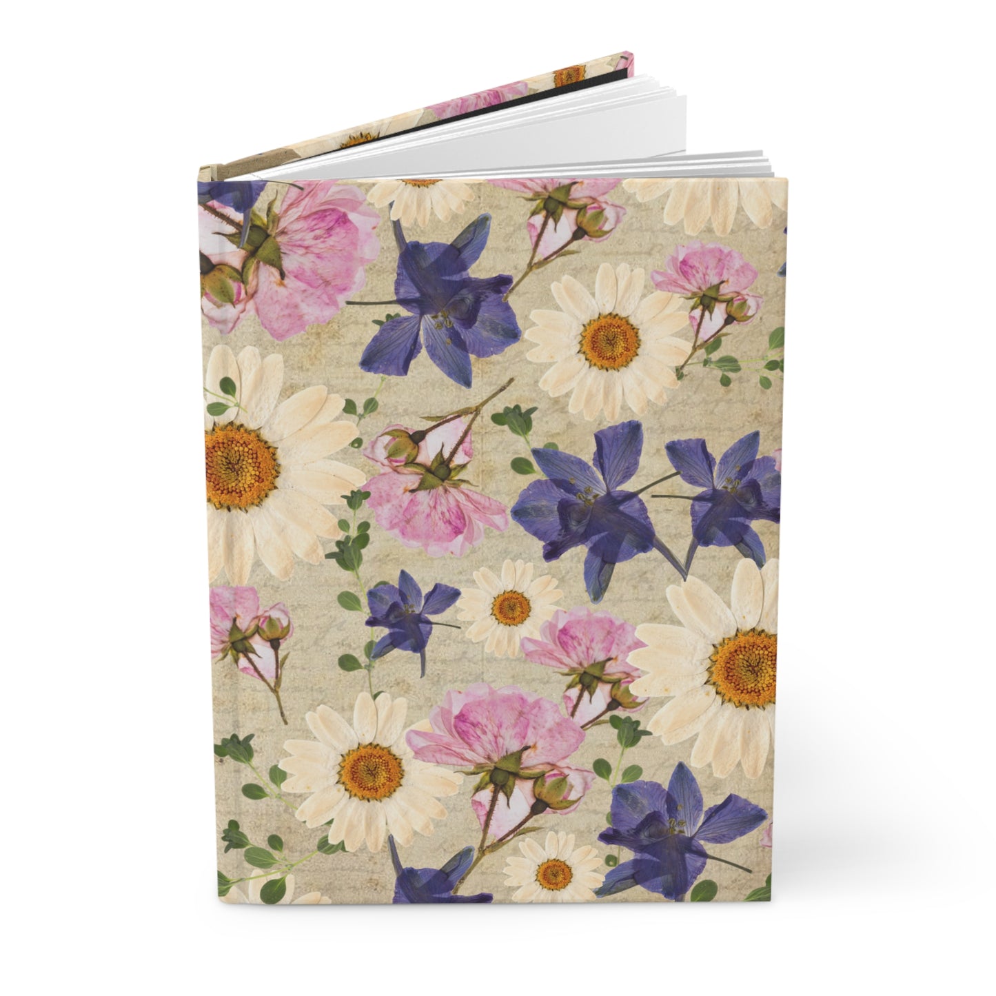 Little Women Inspired Floral Hardcover Journal, Blooming Garden Notebook, Personalized Writing Journal, Nature-Inspired Diary, Gift for Writers